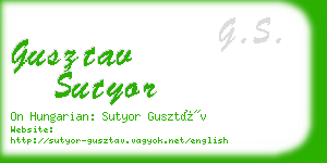 gusztav sutyor business card